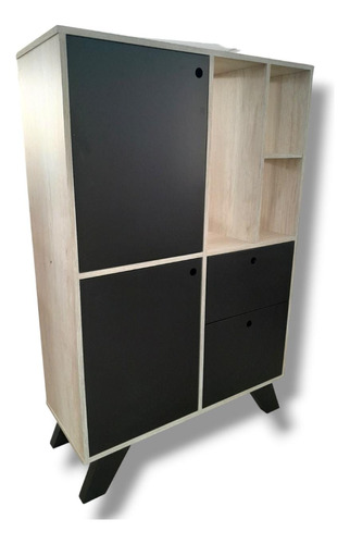 Mueble Caon Auxiliar Alba Negro 1280