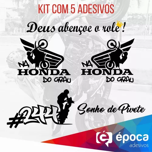 Kit Adesivos Moto Grau Família 244