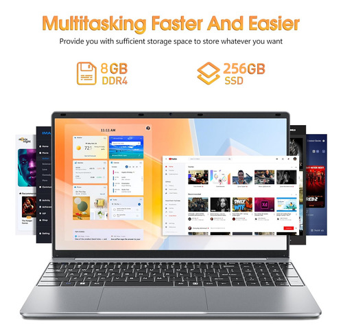 Baratos Y Buenos Notebook 14.1 Ram 8+256gb Win Celeron N4000 Negro