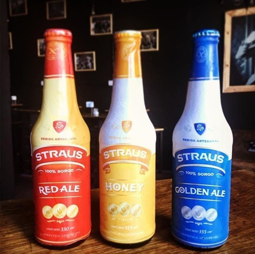 Imagen 3 de 3 de Pack X12 Cerveza Sin Gluten Straus Golden X 335ml Sin Tacc