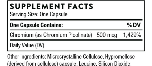 Thorne Picolinato De Cromo 500mg X 60 Caps
