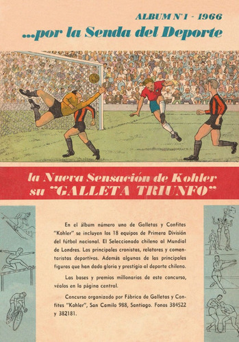 Álbum Campeonato Chile 1966 - Kohler  Formato Impreso