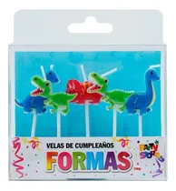 Comprar Velas De Dinosaurios Formas Set X 5 Velas Cumpleaños Niño