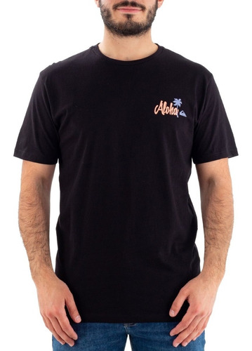 Remera Quiksilver Manga Corta Hombre Hi Sun Palm