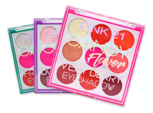 Paleta De Sombras Pink 21 Ojos Candy Favor Colores Make Up