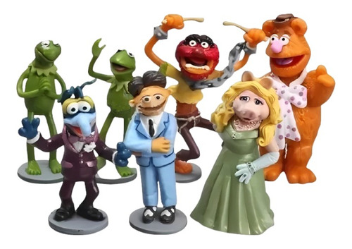 Muppets Bonecos Kermit Gonzo Walter - Kit 7 Personagens