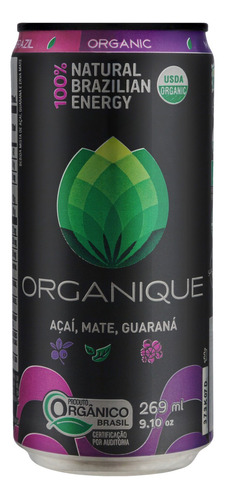 Energético Orgânico Açaí, Mate e Guaraná Organique Lata 269ml