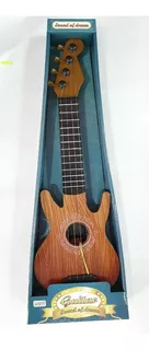 1 Guitarra Cuerdas Coco Cuerdad Juguete Plástico Color Marrón