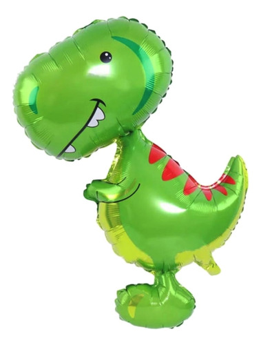 Balão Bexiga Dinossauro Verde 94cm Tiranossauro - Dino Baby