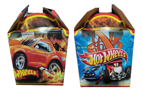 Rapido Furios Hot Wheels Paq 10 Dulceros Cajitas Bolo Feliz 