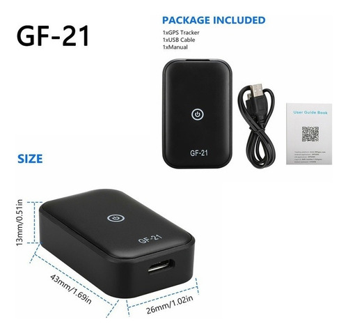 Rastreador Gps Para Coche Mini Grabador Activado Por Voz