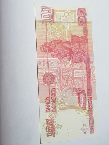 Billete De 100 Pesos Mexicanos Nezahualcoyotl