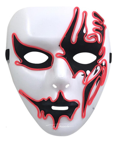 Máscara Luz  Led  Electric  Cotillón  Halloween 
