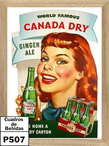 Gaseosa , Canada Dry , Cuadro, , Poster , Bebida     P507