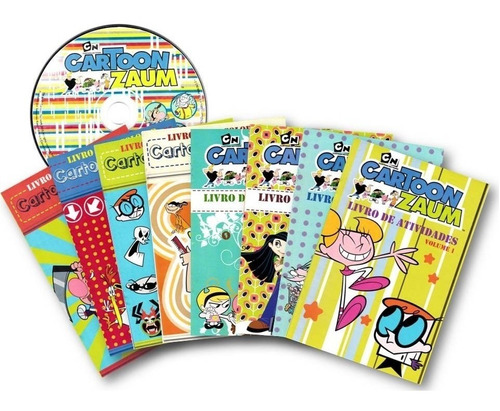 Cartoon Zaum - 8 Livros Infantis Com Atividades + Cd-rom