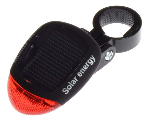 Luces Traseras Led Recargables Bicicleta Energía Solar Negro