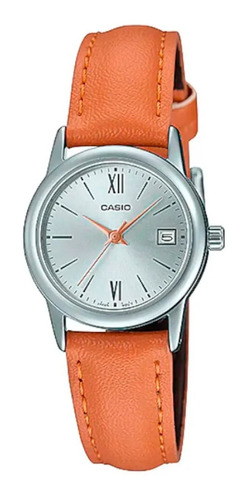 Reloj De Cuarzo De Cuero Marron  Ltp-v002l-7b De Mujer Casio