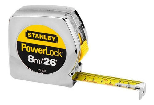 Huincha Cinta De Medir Stanley Powerlock 8 Mt X 26