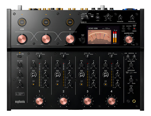 Mezcladora para DJ digital Alpha Theta Euphonia 127V color negro