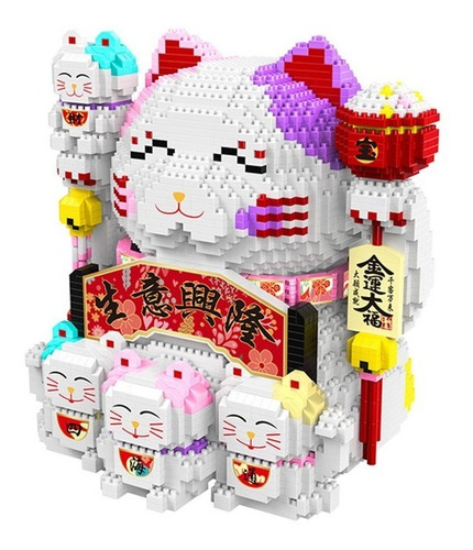 Bloques De Construcción 3d Maneki Neko.