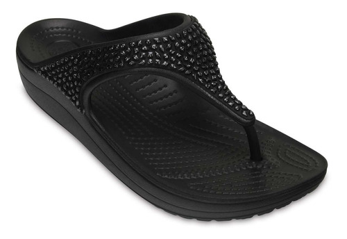 Sandalia Crocs Dama Sloane Embellished Flip Negro