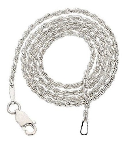Collar De Cadena De Cuerda Con Corte De Diamante, 24 , 24