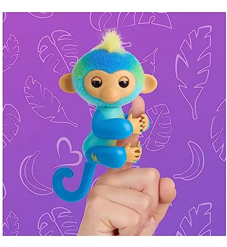 NUEVO mono bebé interactivo 2023 reacciona al tacto - Más de 70 sonidos y  reacciones - Leo (azul)