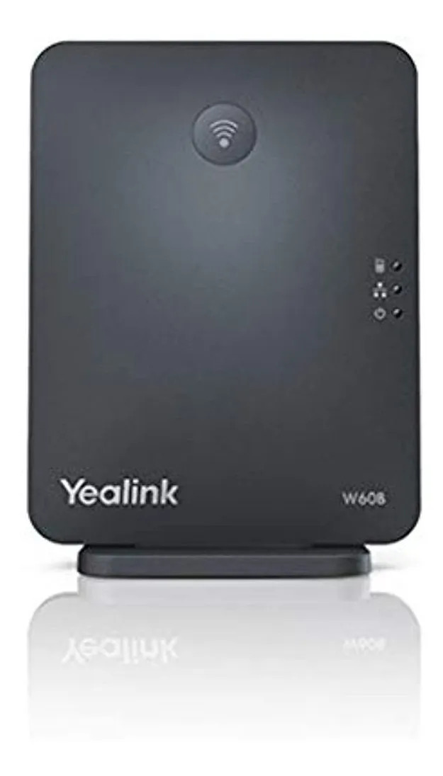 Estação base Yealink W60b - Dect (1,88 - 1,9 Ghz, 300 M, Aes, https, md5, sha-256, srtp, ssl/tls, preta, 100 - 240 V, -10 - 50 °C)