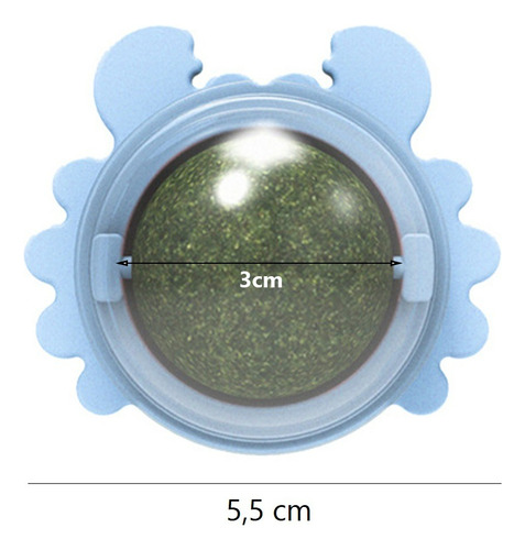 Bola de pelota Catnip Cat Herb Ball Lambe, interactiva, color azul cangrejo