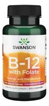 Comprar Swanson Vitamina B12 Con Folato 1000mcg 250 Pastillas Sfn