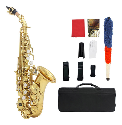 Saxofón Soprano Althorn Con Patrón De Talla Dorada Bb Bend