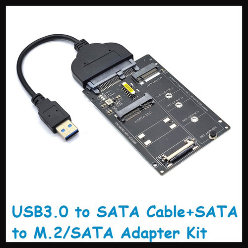 Tarjeta Adaptadora Ngff+msata A Sata3.0+cable Usb A M2