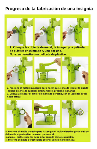 25mm Máquina Para Fabricar Botones Insignia Kit+100 Chapitas