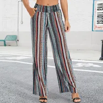 Comprar Pantalones De Mujer Pantalones Casuales Cintura Alta Bohemio