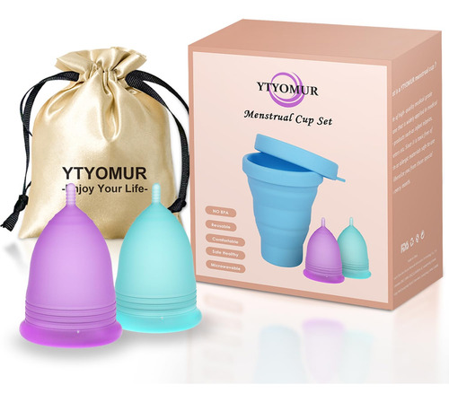 Ytyomur Juego De Tazas Menstruales, 2 Tazas Suaves Para El P