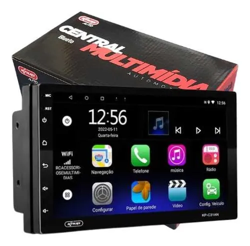 comprar Central Multimídia Android Bluetooth Usb Wifi Gps Knup Kp-c31anu002F1