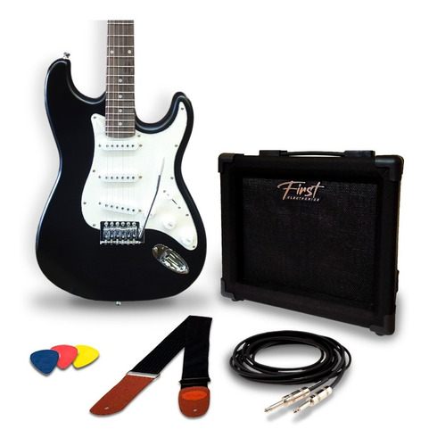 Imagem 2 de 6 de Kit Guitarra Stratocaster + Amplificador Correia Cabo