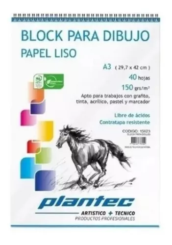 Papel Calco Plantec A5 X 40 H. 55 Gr. 15681 Calcar Color Blanco