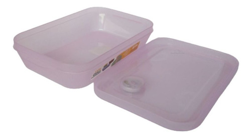 Kit 03 Pote Plastico Gull Válvula Translucido 600ml Rosa