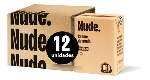 Kit 12 Creme De Aveia Sem Glúten Nude. 200ml