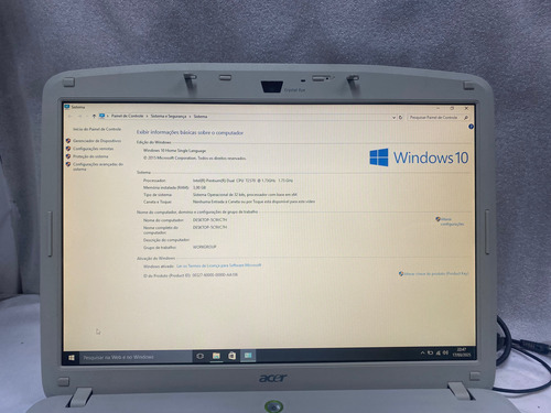 Notebook Acer 5720z, Bateria Dura 40 Minutos, Funcionando Preto (Usado)