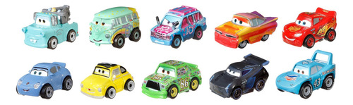 Disney Pixar Cars Diecast Metal Mini Racers Variedad De 10 .