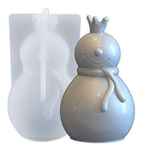 Vela Muñeco Nieve Papa Noel Mold Silicona Para Arbol