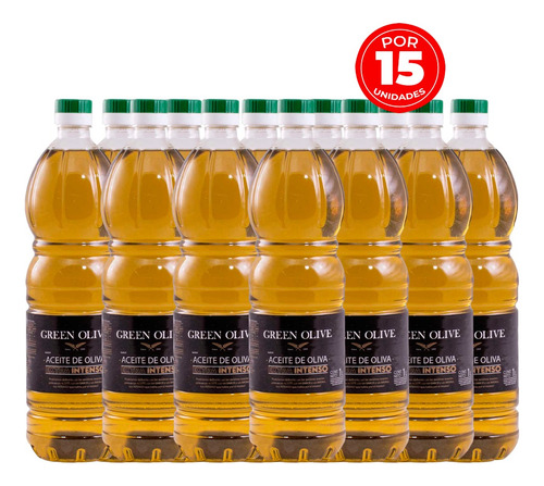 Aceite De Oliva Green Olive Sabor Extra Intenso - 15u X 1 Lt