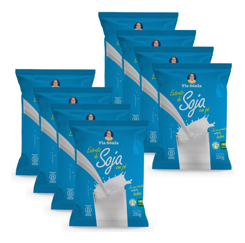 Kit Extrato Leite De Soja Pó Solúvel 200g Cada Tia Sônia