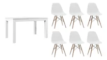 Comprar Combo Eco Mesa Comedor Extensible 120 A 160+6 Sillas Eames