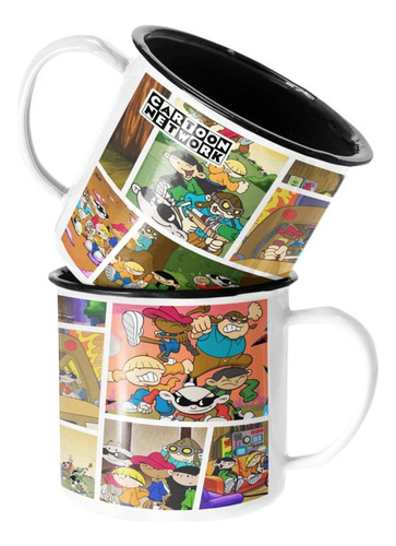 Taza Enlozada Lechera Cartoon Network Knd Chicos Del Barrio