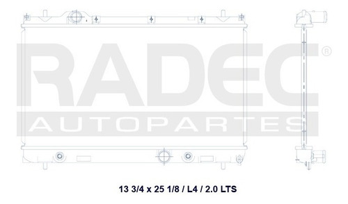 Radiador Dg Neon 00-04 L4 2.0 Lts 4 Velocidades Automatico