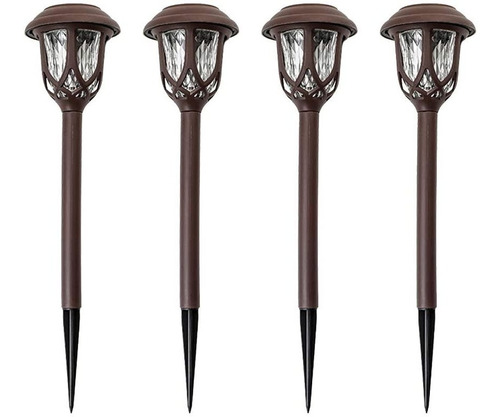 Foco Luz Led Solar Pincho Jardin Exterior 5w Pack X10