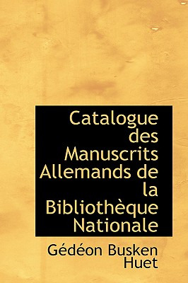 Libro Catalogue Des Manuscrits Allemands De La Bibliothã¨...